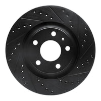 R1 Concepts R1 04-09 Audi S4 Rear Right Drilled & Slotted Black Brake Rotor