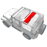DS18 2007-18 Jeep JK/JKU Soundbar Fits 4 x 8in Speakers (Not Included) Tweeters Drivers Included-Red