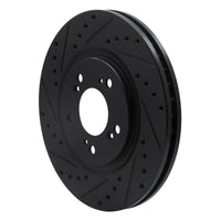 R1 Concepts R1 97-05 Acura NSX Front Left Drilled & Slotted Black Brake Rotor
