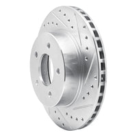 R1 Concepts R1 87-90 Dodge DAKOTA 4WD Front Left Drilled & Slotted Silver Brake Rotor