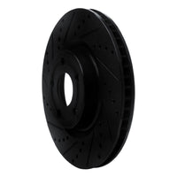 R1 Concepts R1 20-25 Ford BRONCO Sport Front Left Drilled & Slotted Black Brake Rotor