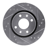 R1 Concepts R1 89-91 Peugeot 405 Front Right Drilled & Slotted Silver Brake Rotor