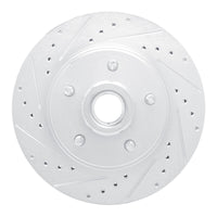 R1 Concepts R1 67-72 Cadillac COMMERCIAL CHASSIS Front Left Drilled & Slotted Silver Brake Rotor
