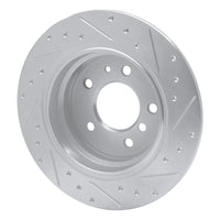 R1 Concepts R1 89-95 BMW 535I Rear Left Drilled & Slotted Silver Brake Rotor
