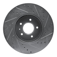 R1 Concepts R1 09-11 Cadillac STS Front Left Drilled & Slotted Silver Brake Rotor