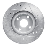 R1 Concepts R1 01-05 Mazda Miata Front Left Drilled & Slotted Silver Brake Rotor