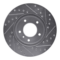 R1 Concepts R1 90-97 Jaguar XJ6 Front Left Drilled & Slotted Silver Brake Rotor