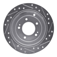 R1 Concepts R1 04-06 Kia AMANTI Rear Left Drilled & Slotted Silver Brake Rotor