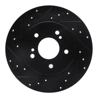 R1 Concepts R1 96-98 Mercedes-Benz SL320 Rear Left Drilled & Slotted Black Brake Rotor