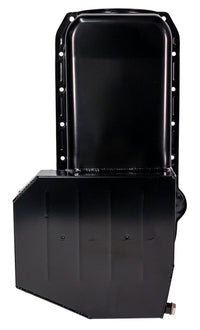 Moroso 86-Up Chevrolet Small Block (w/1 Pc Rear Main Seal) Wet Sump 7qt 7.5in Steel Oil Pan - Black