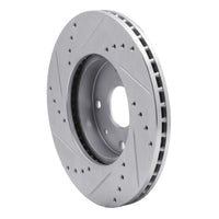 R1 Concepts R1 04-10 Chevrolet Epica (Mexico) Front Right Drilled & Slotted Silver Brake Rotor