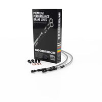 Goodridge 12-13 Harley-Davidson XL1200X Forty Eight Clear Front Brake Line w/Black Fitting