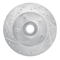 R1 Concepts R1 85-97 Dodge B200 / B200 Van / B250 Front Left Drilled & Slotted Silver Brake Rotor
