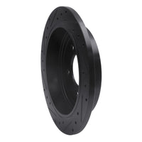 R1 Concepts R1 97-04 Ford F-150 RWD Rear Right Drilled & Slotted Black Brake Rotor