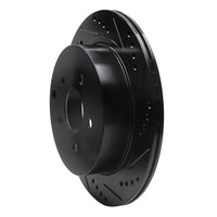 R1 Concepts R1 2003-2024 Infiniti FX37 Rear Right Drilled & Slotted Black Brake Rotor