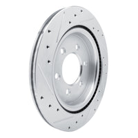 R1 Concepts R1 21-25 Ford F-150 4WD Rear Right Drilled & Slotted Silver Brake Rotor