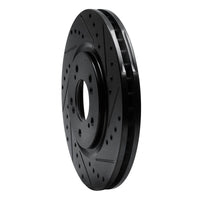 R1 Concepts R1 97-05 Acura NSX Front Right Drilled & Slotted Black Brake Rotor