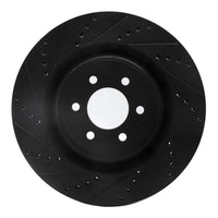 R1 Concepts R1 2003-2017 Dodge Viper Front Left Drilled & Slotted Black Brake Rotor