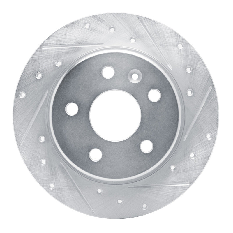 R1 Concepts R1 16-23 Chevrolet BOLT EV Rear Right Drilled & Slotted Silver Brake Rotor