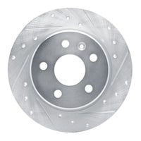 R1 Concepts R1 16-23 Chevrolet BOLT EV Rear Right Drilled & Slotted Silver Brake Rotor