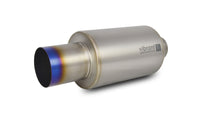Vibrant Titanium Muffler w/Straight Cut Burnt Tip 3in. Inlet / 3in. Outlet