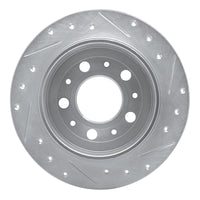 R1 Concepts R1 88-94 Volvo 780 Rear Left Drilled & Slotted Silver Brake Rotor