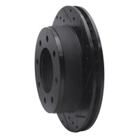 R1 Concepts R1 99-25 Chevrolet Express 3500 Rear Right Drilled & Slotted Black Brake Rotor