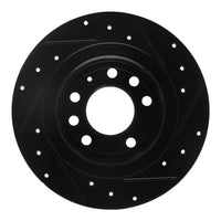 R1 Concepts R1 85-92 Chevrolet Camaro Rear Left Drilled & Slotted Black Brake Rotor