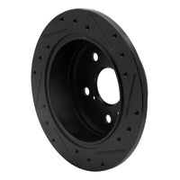 R1 Concepts R1 02-08 Lexus ES300 Rear Left Drilled & Slotted Black Brake Rotor