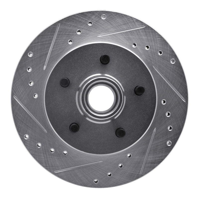 R1 Concepts R1 1988-1994 Chevrolet C1500 Front Left Drilled & Slotted Silver Brake Rotor