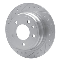 R1 Concepts R1 82-89 BMW 633CSI Rear Left Drilled & Slotted Silver Brake Rotor