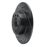 R1 Concepts R1 2013-2016 Mini Cooper Paceman Rear Left Drilled & Slotted Black Brake Rotor