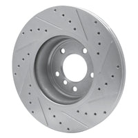 R1 Concepts R1 06-13 BMW 135IS Front Left Drilled & Slotted Silver Brake Rotor