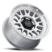 ICON Anza 17x8.5 5x150 25mm Offset 5.75in BS Silver Machined Wheel