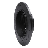R1 Concepts R1 99-01 Acura RL Rear Right Drilled & Slotted Black Brake Rotor