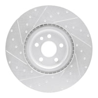 R1 Concepts R1 18-20 Jaguar E-Pace Front Right Drilled & Slotted Silver Brake Rotor
