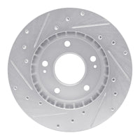 R1 Concepts R1 98-98 Eagle TALON Front Right Drilled & Slotted Silver Brake Rotor
