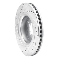 R1 Concepts R1 06-09 Buick Rainier Front Right Drilled & Slotted Silver Brake Rotor