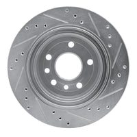 R1 Concepts R1 01-01 Cadillac CATERA Rear Left Drilled & Slotted Silver Brake Rotor