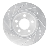 R1 Concepts R1 14-21 BMW i3 Front Right Drilled & Slotted Silver Brake Rotor