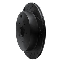 R1 Concepts R1 09-17 Suzuki Grand Vitara Rear Left Drilled & Slotted Black Brake Rotor