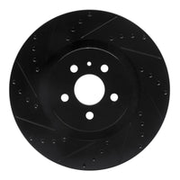 R1 Concepts R1 15-21 Ford Edge Front Left Drilled & Slotted Black Brake Rotor