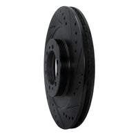 R1 Concepts R1 98-04 Mitsubishi Montero Front Right Drilled & Slotted Black Brake Rotor