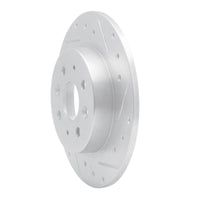 R1 Concepts R1 98-03 Kia SEPHIA Rear Right Drilled & Slotted Silver Brake Rotor