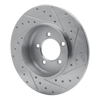 R1 Concepts R1 03-05 Lincoln AVIATOR Rear Left Drilled & Slotted Silver Brake Rotor