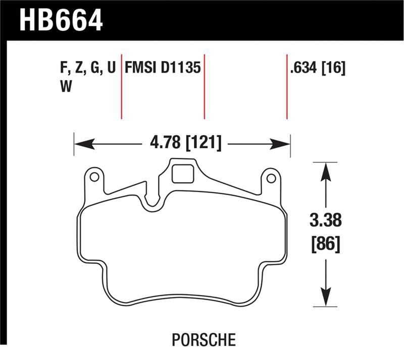 Hawk Performance Hawk 05-08 Porsche 911 Carrera Front & Rear / 08 Boxster / 07-08 Cayman Front HPS Street Brake Pads
