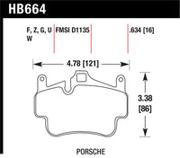 Hawk Performance Hawk 05-08 Porsche 911 Carrera Front & Rear / 08 Boxster / 07-08 Cayman Front HPS Street Brake Pads