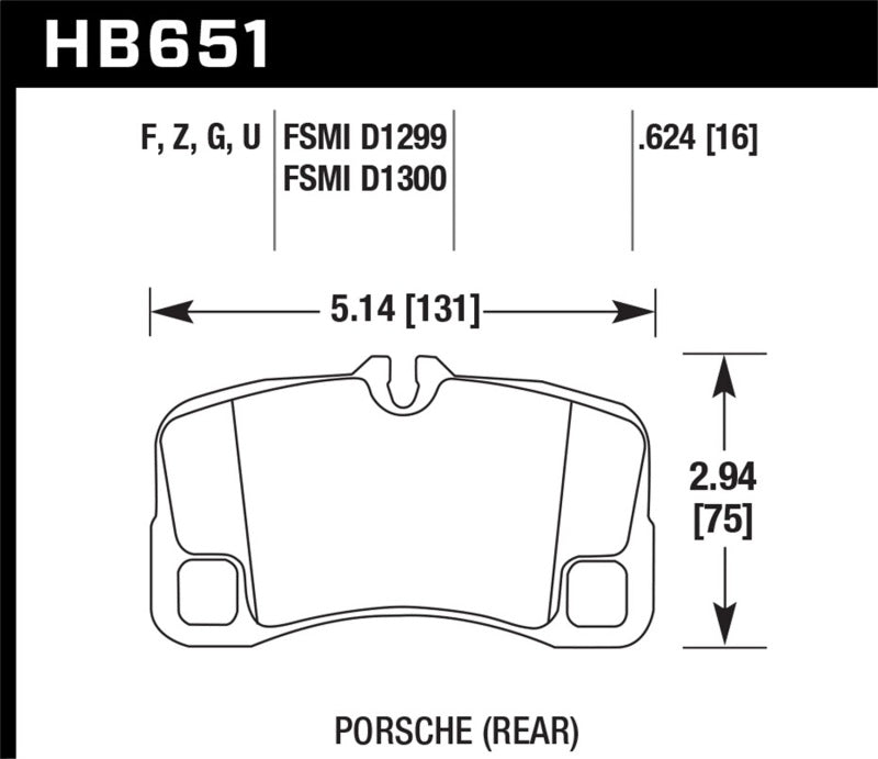 Hawk Performance Hawk 09-11 Porsche 911 3.6L Carrera Exc. Ceramic Composite Brakes Rear ER-1 Brake Pads
