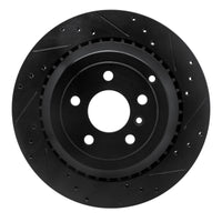 R1 Concepts R1 06-12 Mercedes-Benz GL350 Rear Right Drilled & Slotted Black Brake Rotor
