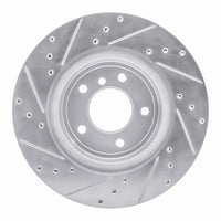 R1 Concepts R1 11-16 BMW Z4 Rear Right Drilled & Slotted Silver Brake Rotor